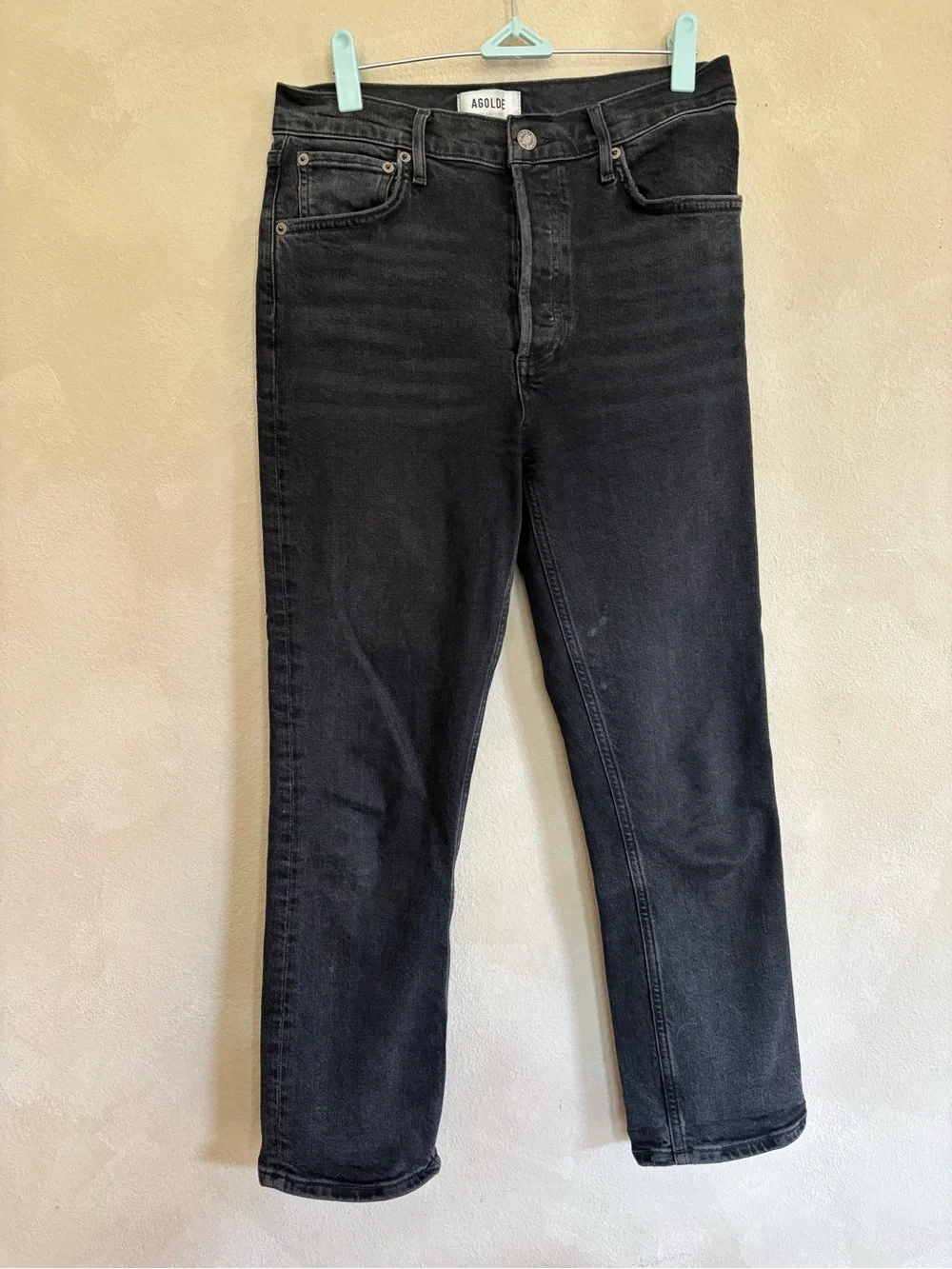 Agolde Riley Crop black jeans